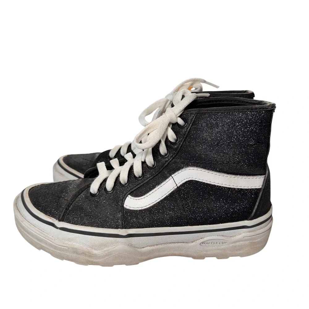 Vans Sk8 Hi Glitter Sparkle Platform Sneakers Women's Size 7 Ultracush Wafflecup